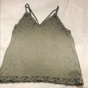 Army green tank top